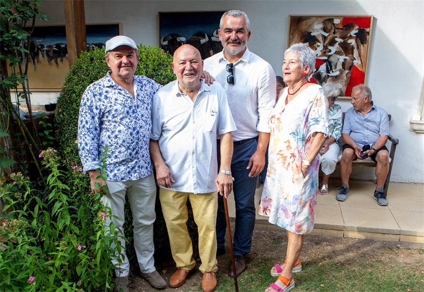 Manfred Leirer, Harro Pirch, Landesrat Heinrich Dorner und Eva Gold-Pirch bei der Finissage.