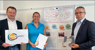Martin Karall (Obmann-Stv.), Christine Fabsits (GF LEADER) und Harald Horvath (Obmann)