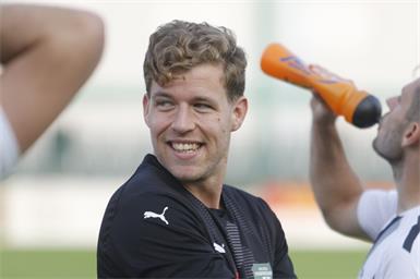 Martin Kraus musste sich im ersten Pflichtspiel als Oberwart-Keeper geschlagen geben. 