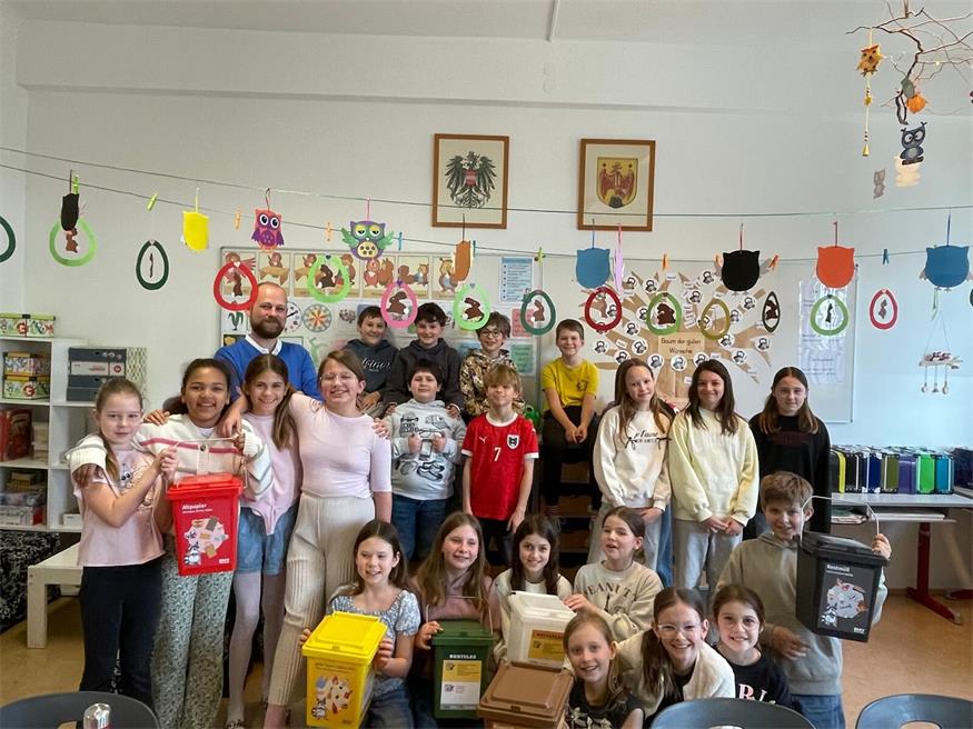 Mülltrennen leicht gemacht - in der 4. Klasse der Klostervolkschule.