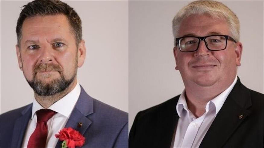 Neudörfls Vizebürgermeister und Finanzausschussvorsitzender Michael Sgarz (SPÖ) brachte bei der Gemeinderatssitzung den Antrag auf Verlängerung der Cities App ein. FPÖ-Ortsparteivorsitzender Robert Perger (r.) sowie sein Parteikollege GR Robert Gredelj stimmten gegen den Antrag. 
