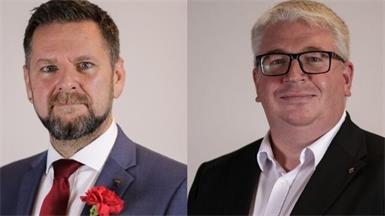 Neudörfls Vizebürgermeister und Finanzausschussvorsitzender Michael Sgarz (SPÖ) brachte bei der Gemeinderatssitzung den Antrag auf Verlängerung der Cities App ein. FPÖ-Ortsparteivorsitzender Robert Perger (r.) sowie sein Parteikollege GR Robert Gredelj stimmten gegen den Antrag. 