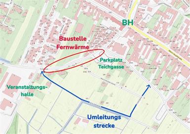 Neusiedl am See: Während der Bauarbeiten am Fernwärmenetz wird der Verkehr umgeleitet.