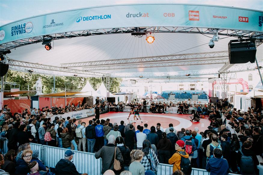 Nicht nur beim Rathaus ging im Zuge der Sport Austria Finals - hier beim Ringen - die Post ab.
