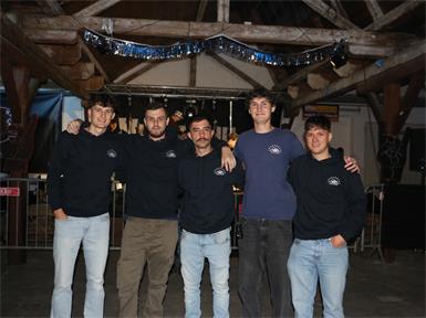 Obmann-Stellvertreter Timo Gmeindl, Jonas Schoberwalter, Obmann Nino Tajmel, Luka Palatin und Sebastian Nemeth beim diesjährigen „Rocktober". 