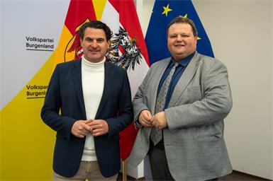 ÖVP-Landesparteiobmann Christoph Zarits und Klubobmann Bernd Strobl (v.l.).
