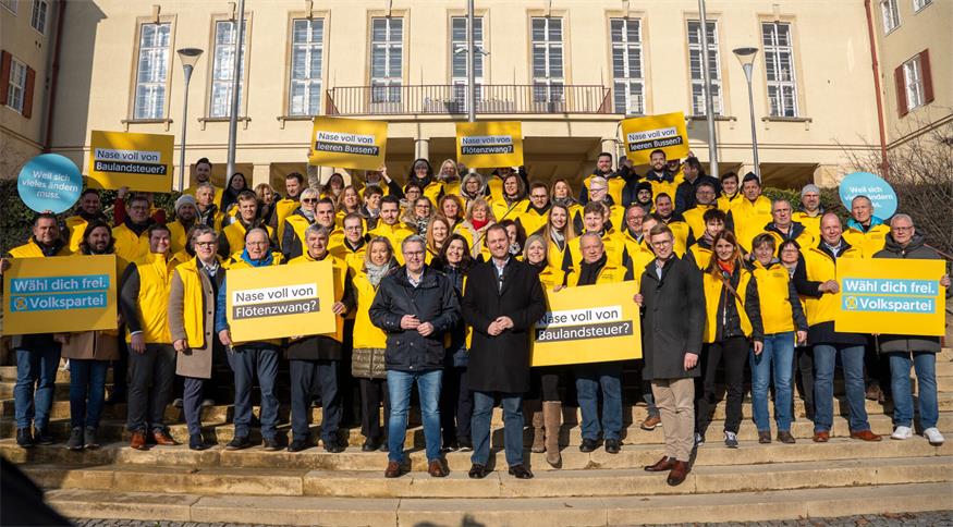 ÖVP Wahlkampffinale vor dem Landhaus in Eisenstadt mit Spitzenkandidaten Christian Sagartz und Landesgeschäftsführer Patrik Fazekas.