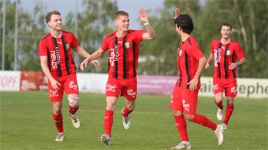Parndorf (v.l. Christian Haider, Timo Schmelzer, Paulo Jani und Dominik Wydra) könnte mit dem Cup-Gewinn das Double fixieren.