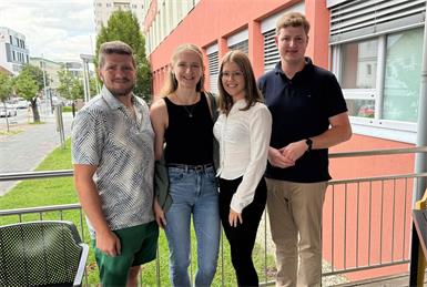 Patrick Schieber, Julia Schieber, Lea Zlatarits und Daniel Heintz (v.l.).