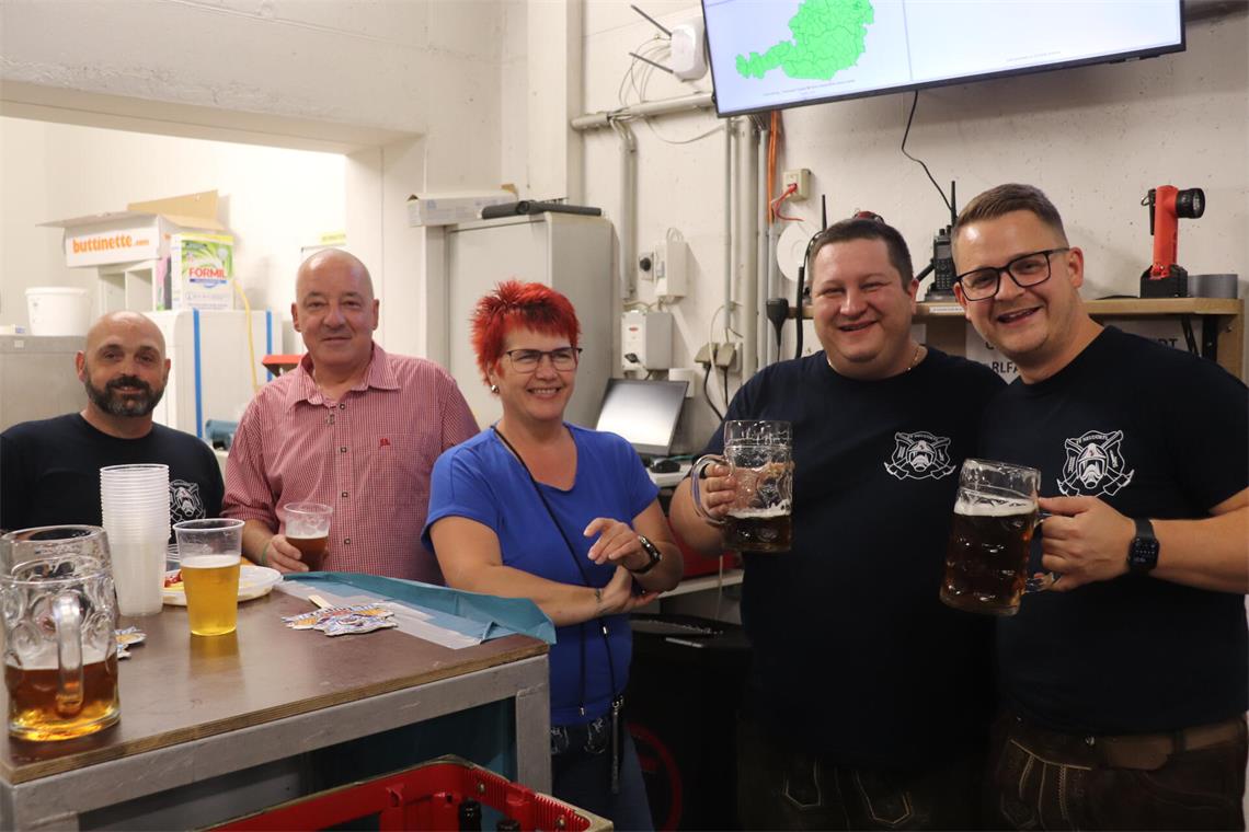 Thomas, Andi, Karin, Dennis und Philipp. 