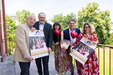 Präsentierten das Programm (v. l.): Hermann J. Kogler, Landeshauptmann Hans Peter Doskozil, Anna Sophie Krenn, Intendant Christian Spatzek mit Kultur-Betriebe Burgenland Geschäftsführerin Claudia Priber 