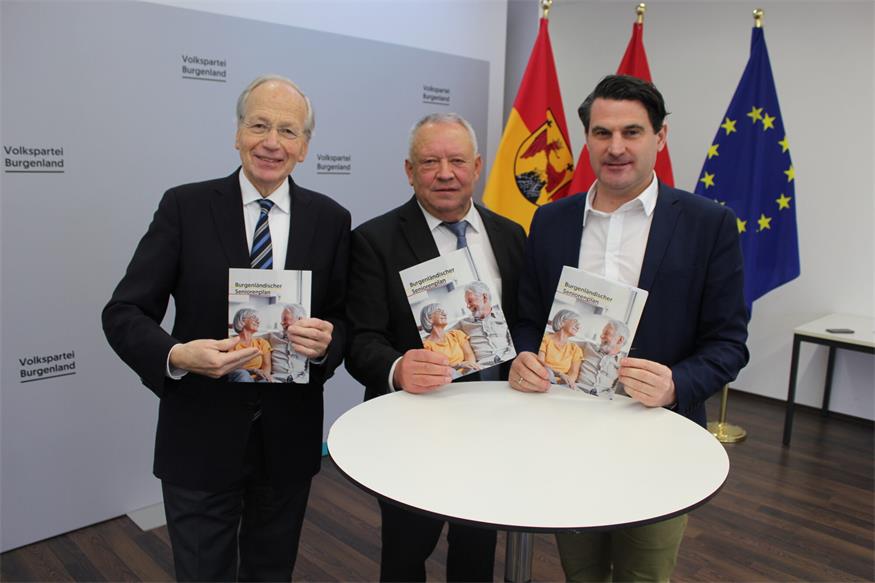 Präsentierten den Seniorenplan. Der frühere Nationalratsabgeordnete Rudolf Taschner, Seniorenbund-Landesobmann Rudolf Strommer und Nationalratsabgeordneter Christoph Zarits (v.l.).