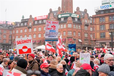 Protest in Kopenhagen gegen US-Ansprüche auf Grönland
