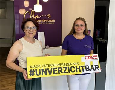 Regionalstellenobfrau Tanja Stöckl und Vesna Maschler. 