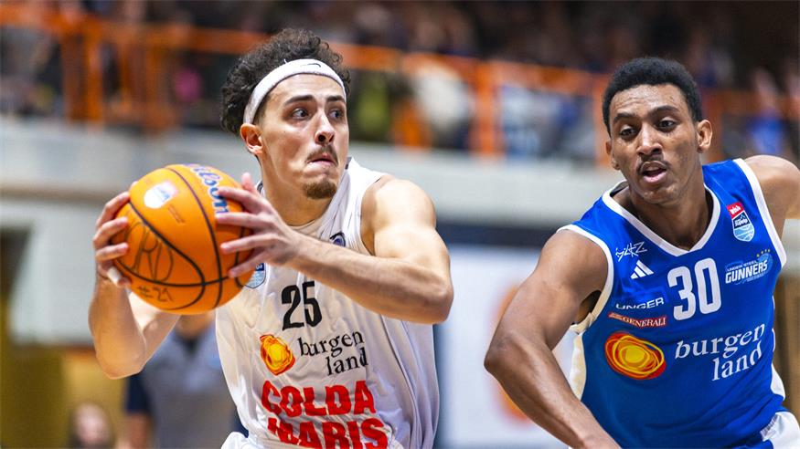 Rot-goldener Vierkampf: Neben den Eisenstadt Dragonz (links, Lukas Hahn) und den Oberwart Gunnres (rechts, Ian Martinez Carillo) treten auch die Rocks und die Blackbirds beim Pannonia Cup an.