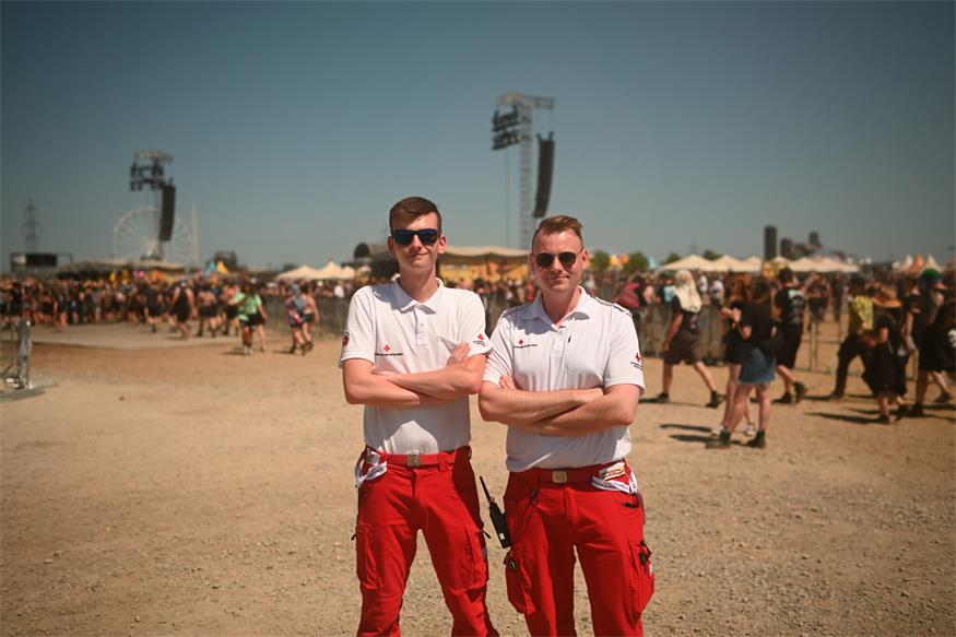 Rotes Kreuz. Rund 750 Helferinnen und Helfer standen beim Nova Rock Festival auf den Pannonia Fields im Dauereinsatz.