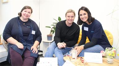 Sandra Schlager, Sabeine Pronai und Stefanie Leeb beim Tag der offenen Tür.