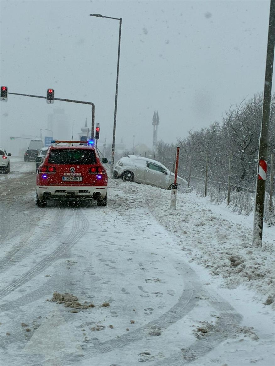 Schneechaos in Parndorf