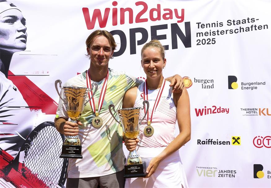 Sinja Kraus und Lukas Neumayer holten sich in Oberpullendorf die Staatsmeistertitel. 