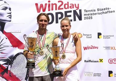 Sinja Kraus und Lukas Neumayer holten sich in Oberpullendorf die Staatsmeistertitel. 
