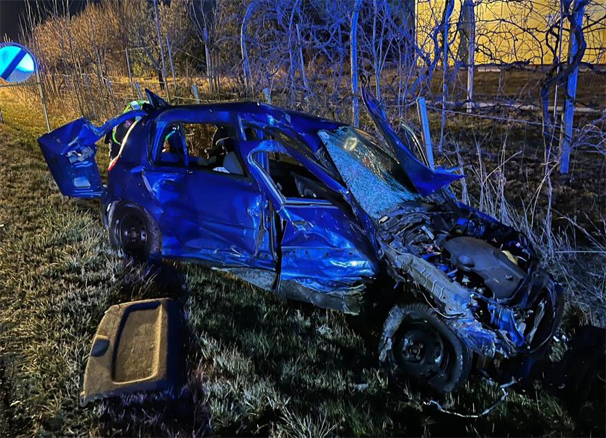 So sah das Auto des Alko-Lenkers nach dem Unfall aus.