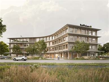 Entwurf für den Neubau der Raiffeisenlandesbank Burgenland