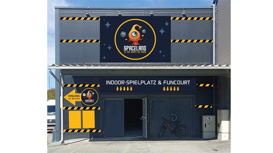 So wird der Eingangsbereich vom Spaceland aussehen.