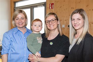 Stefanie Konrad, Rosalie und Heike Kulovits und Yvonne Novak. 