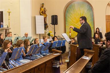 Thomas Leeb dirigierte das Jugendensemble des Musikvereins Tadten.
