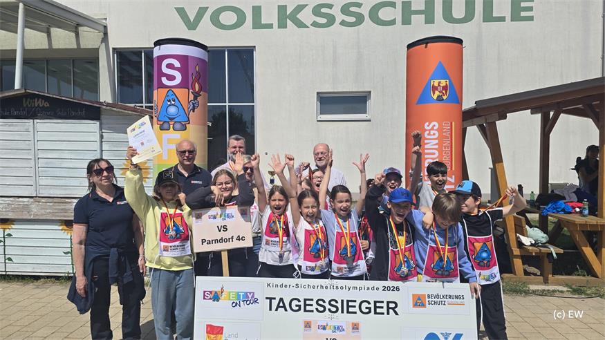 Tolle Stimmung bei den jungen Siegern des Safety Tour-Vorbewerbs in Parndorf.