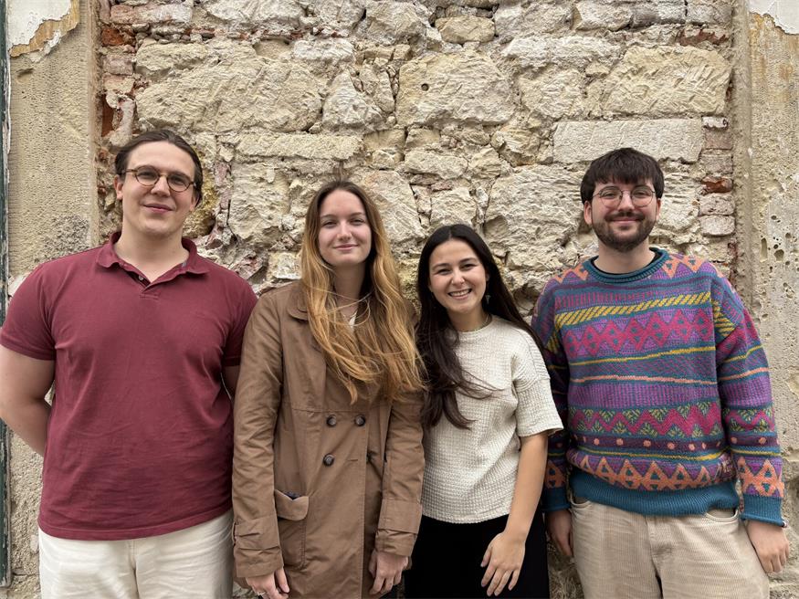 Vorstand Grüne Jugend Burgenland: Geschäftsführer Leon Kusztrich, Helena Morré, Landessprecherin Samara Sánchez Pöll und Finanzreferent Niki Brunäcker