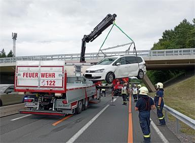 Während des Einsatzes wurde die A2-Südautobahn gesperrt. 