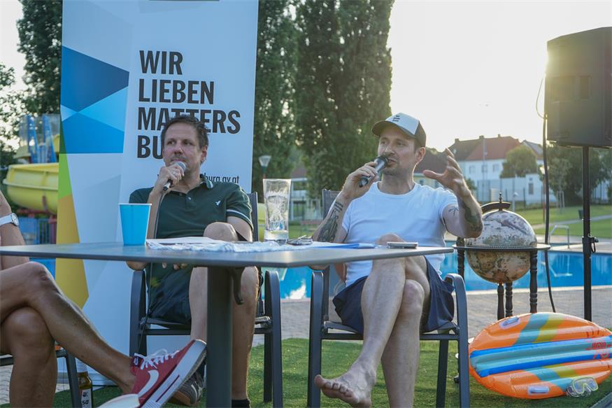 „Redsölich“: Mattersburger Stadtgespräche im Freibad