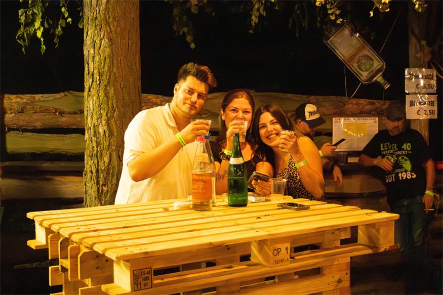 Sommerabend am Weinberg beim Waldfest in Unterfrauenhaid