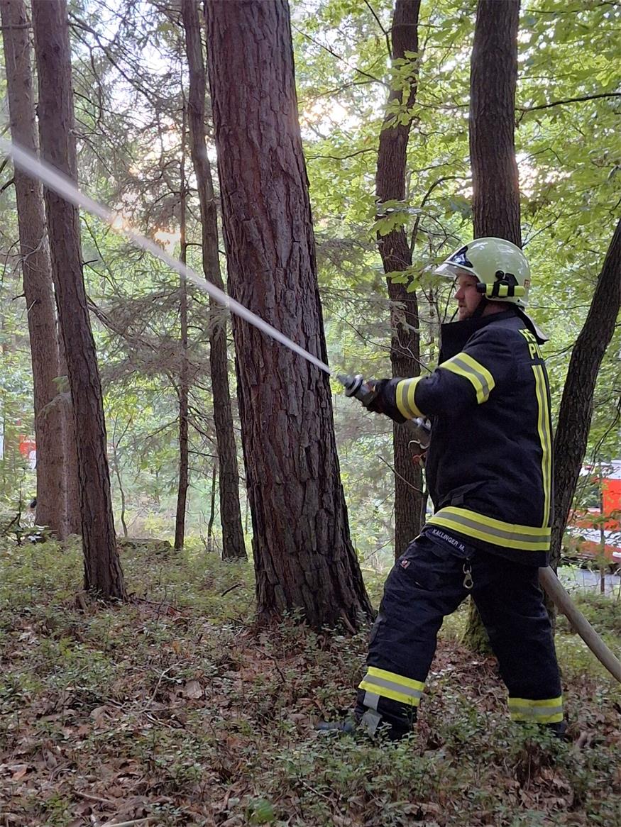 Waldbrand in Deutsch Gerisdorf: 120 FF-Leute im Übungseinsatz