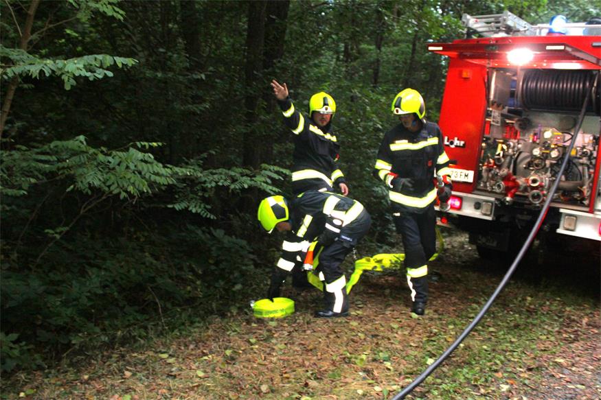 Waldbrand in Deutsch Gerisdorf: 120 FF-Leute im Übungseinsatz