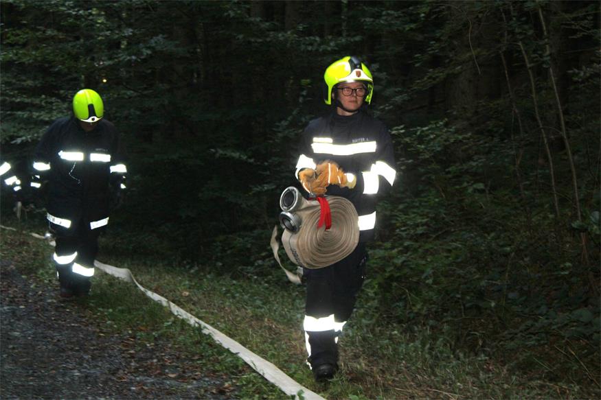 Waldbrand in Deutsch Gerisdorf: 120 FF-Leute im Übungseinsatz