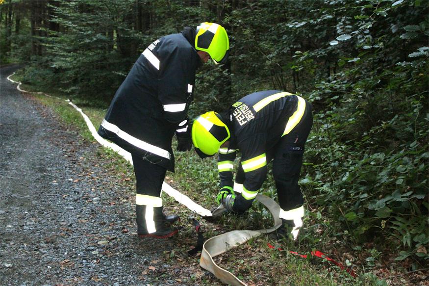 Waldbrand in Deutsch Gerisdorf: 120 FF-Leute im Übungseinsatz