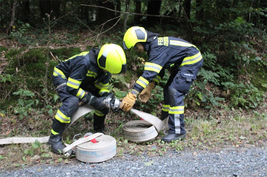 Waldbrand in Deutsch Gerisdorf: 120 FF-Leute im Übungseinsatz
