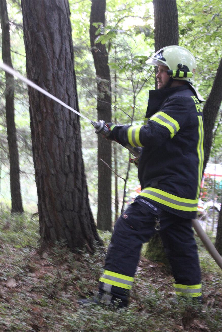 Waldbrand in Deutsch Gerisdorf: 120 FF-Leute im Übungseinsatz