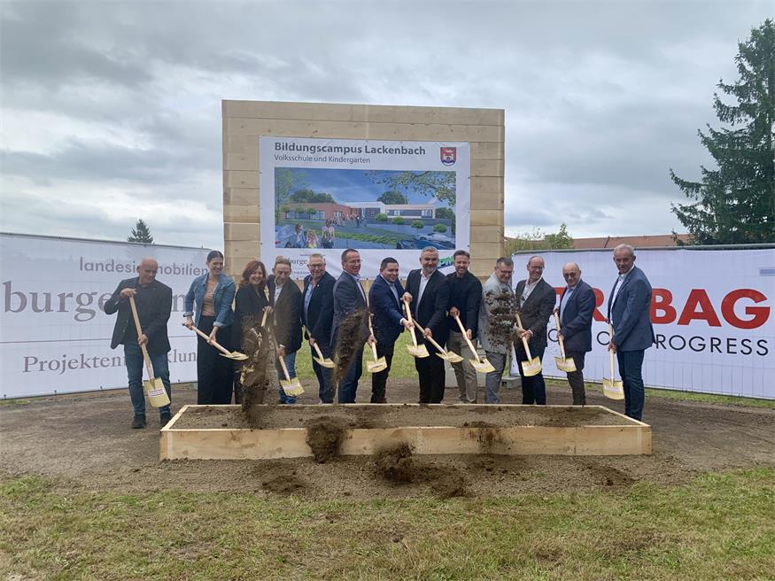 Baustart für Bildungscampus mit Musikheim in Lackenbach