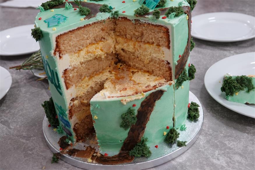 Waldquelle-Torte: Dankeschön an die Förderwerkstätte Oberpullendorf