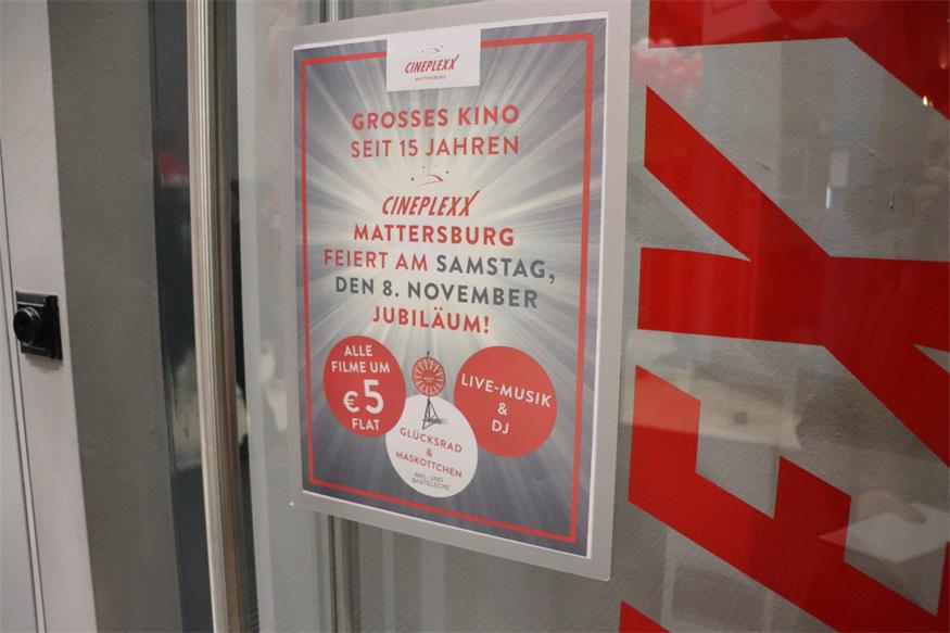 Cineplexx Mattersburg feierte sein 15-jähriges Jubiläum