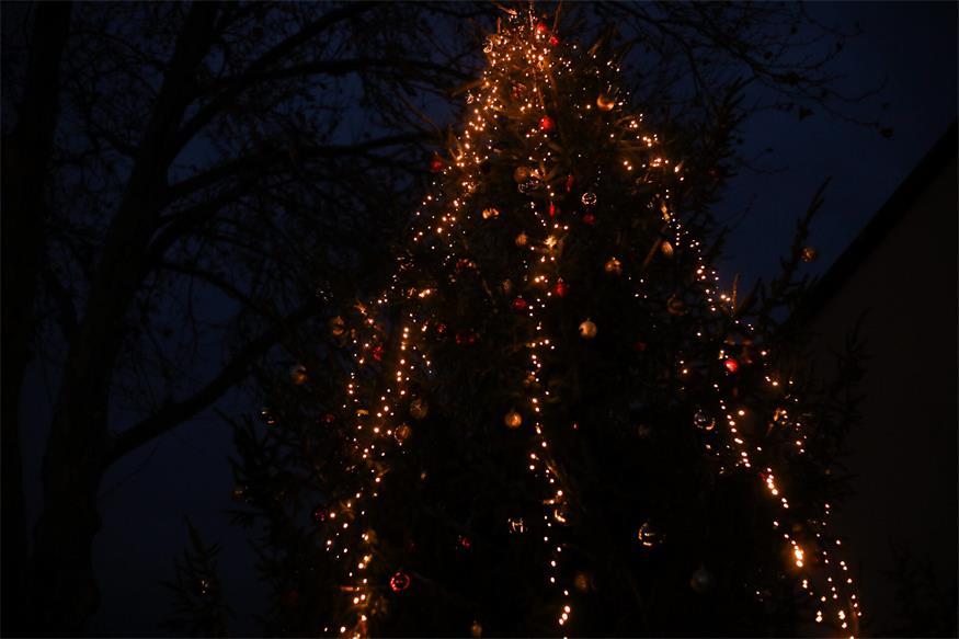 Erster Saisonauftritt des Nikolaus am Adventmarkt in Winden am See