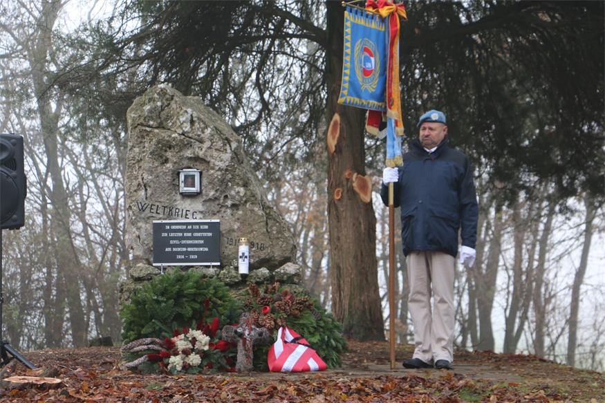 Gedenkveranstaltung beim Friedhof aus dem Ersten Weltkrieg