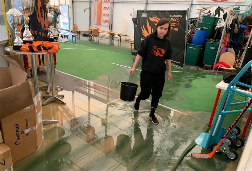 Tigers-Halle stand unter Wasser