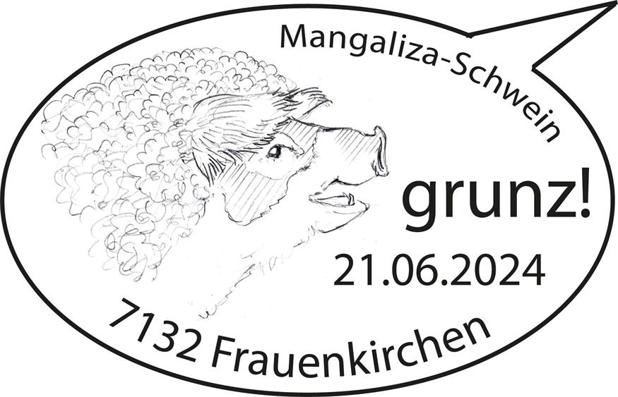 „Schweinisches“ Motiv auf Briefmarke präsentiert