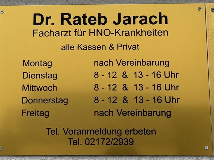 Frauenkirchen: Dr. Rateb Jarach übernimmt für Dr. Gschwendtner