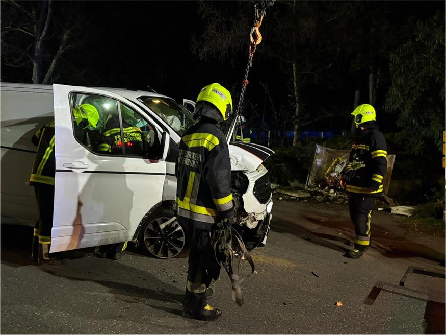 Verkehrsunfall bei Walbersdorf endet glimpflich