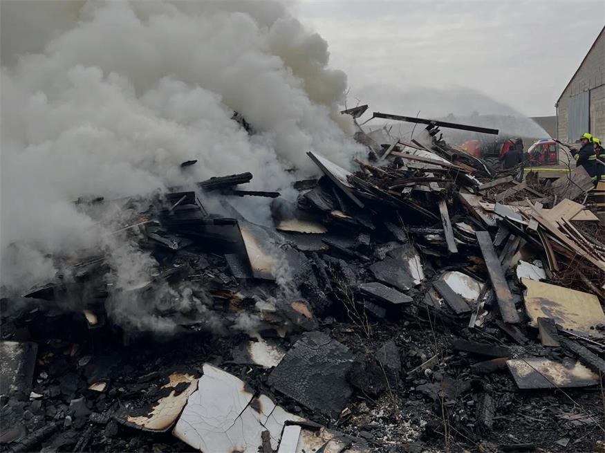 Brandalarm in Hirm: Feuer bei der Deponie